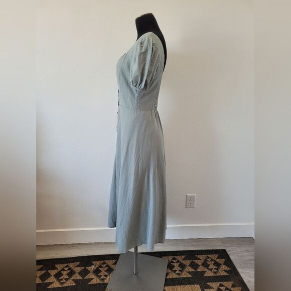 ASTR The Label Pippa Dress Mint Linen Milkmaid Peasant Cottagecore Maiden Small - Picture 4 of 12